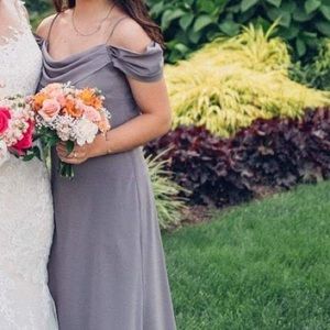 Jenny Yoo grey drape dress!
